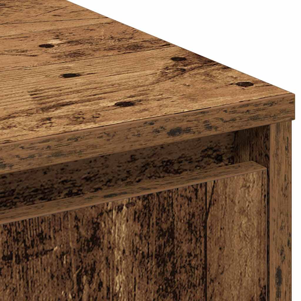 LED sideboard Gammelt tre 90 x 32 x 75 cm Konstruert tre