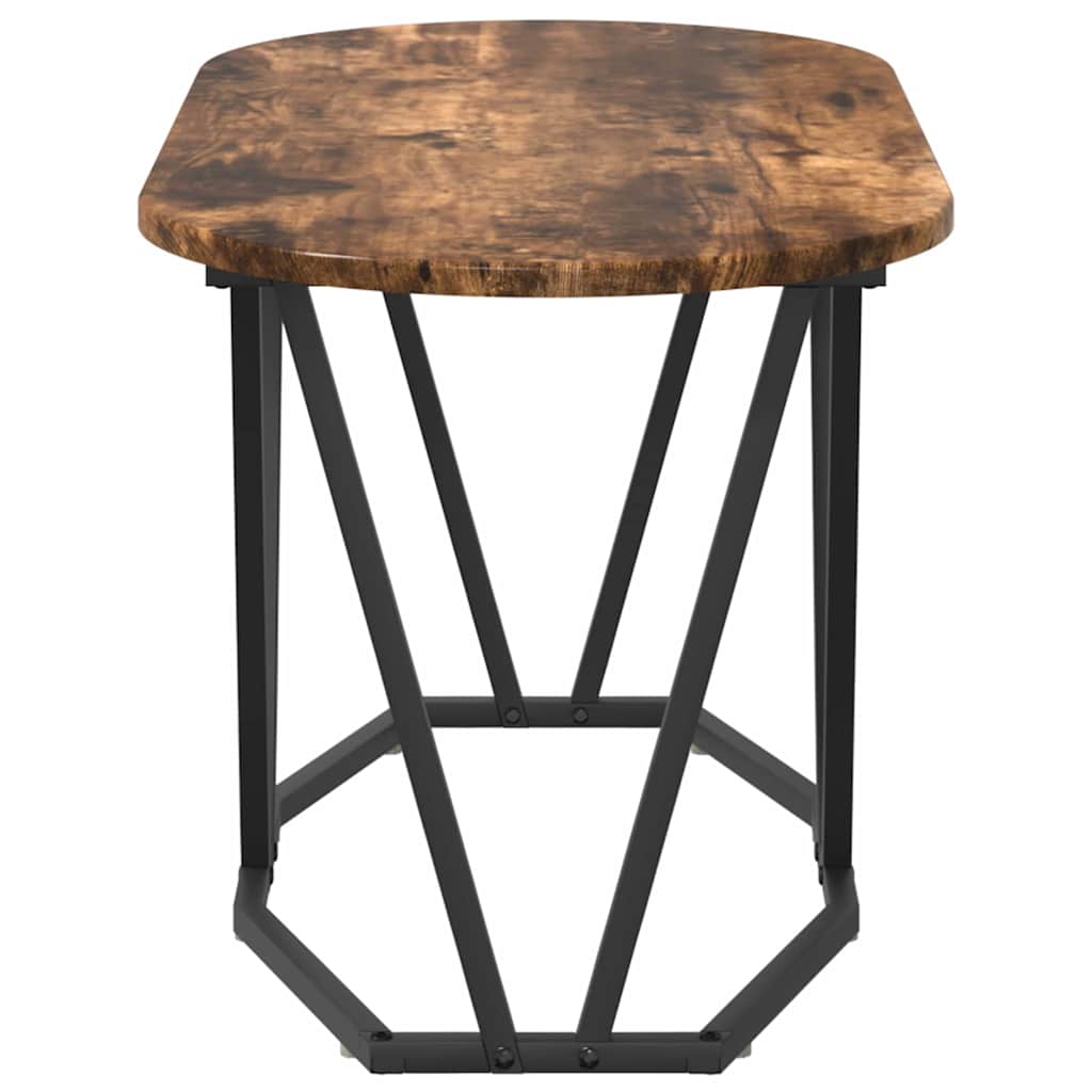 Kaffebord Røkt eik 80 x 40 x 40.5 cm Ingeniørtre og metall