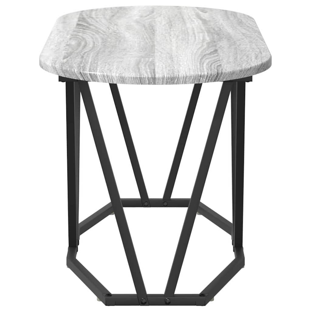 Kaffebord Grå 80 x 40 x 40.5 cm Ingeniørtre og metall