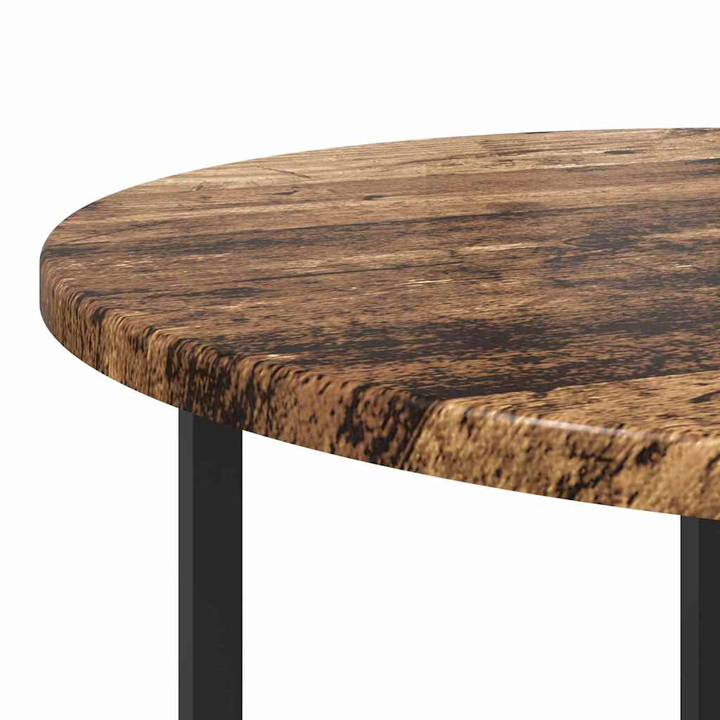 Sidebordssett 2 pcs Gammel tre og svart