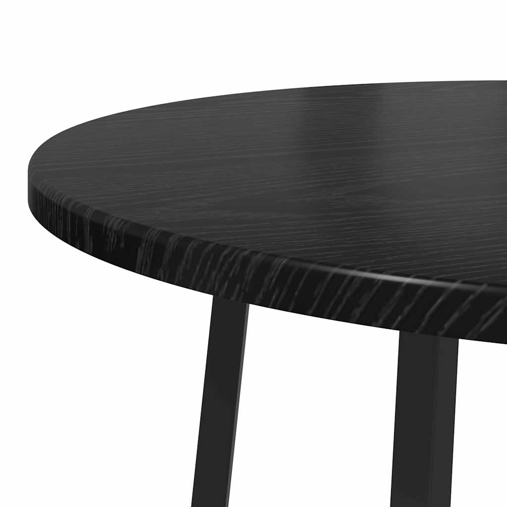Sidebordssett med hylle 2 pcs Svart Eik