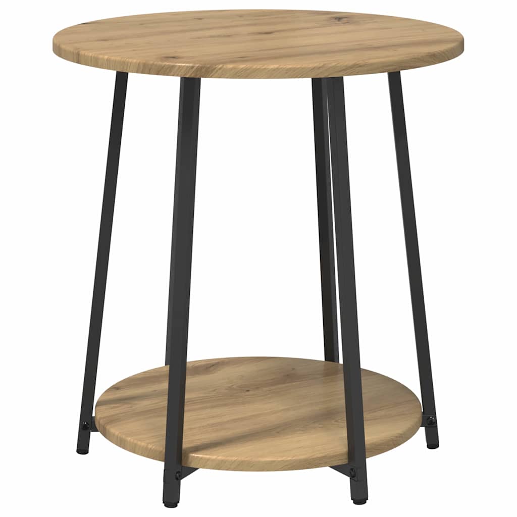 Sidebordssett med hylle 2 pcs Artisan Eik og Svart
