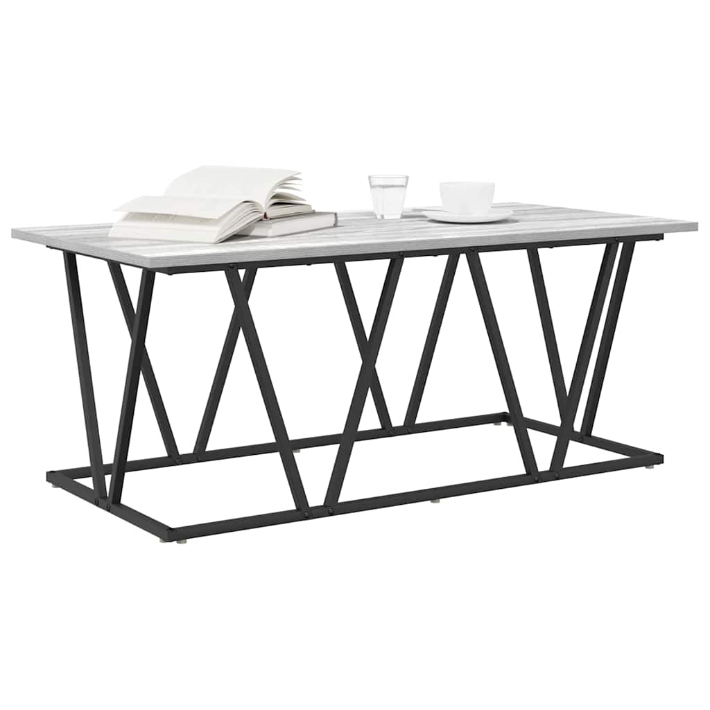 Kaffebord Grå 100 x 50 x 40 cm Ingeniørtre og metall