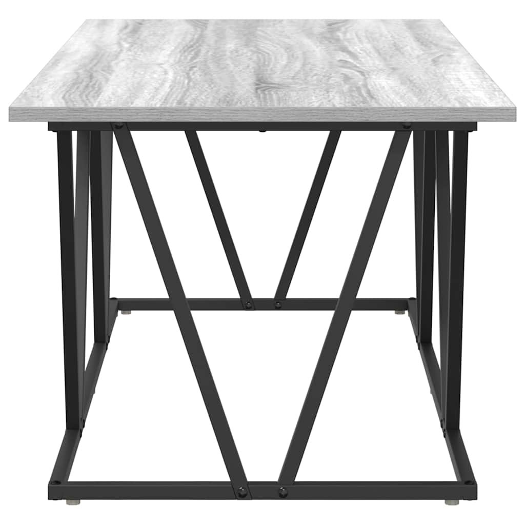 Kaffebord Grå 100 x 50 x 40 cm Ingeniørtre og metall