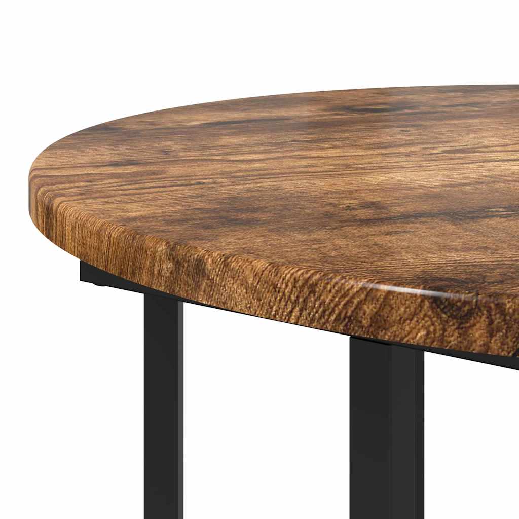 Sidebordssett med hylle 2 pcs Brun