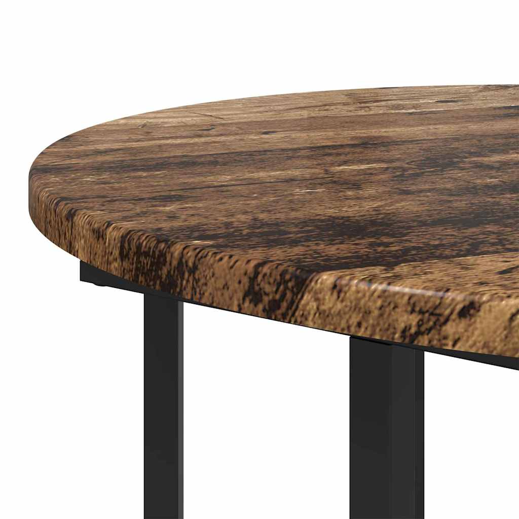 Sidebordssett med hylle 2 pcs Brun