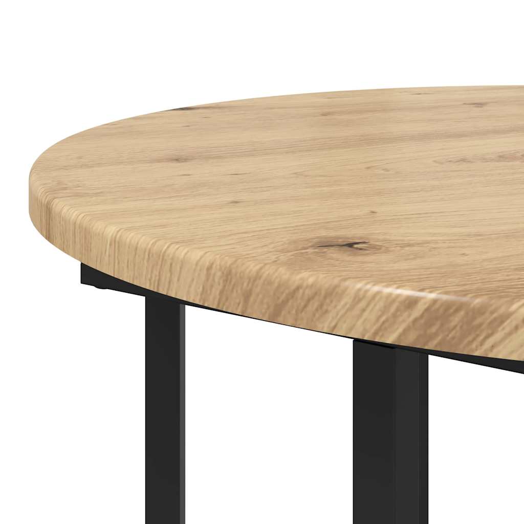 Sidebordssett med hylle 2 pcs Brun