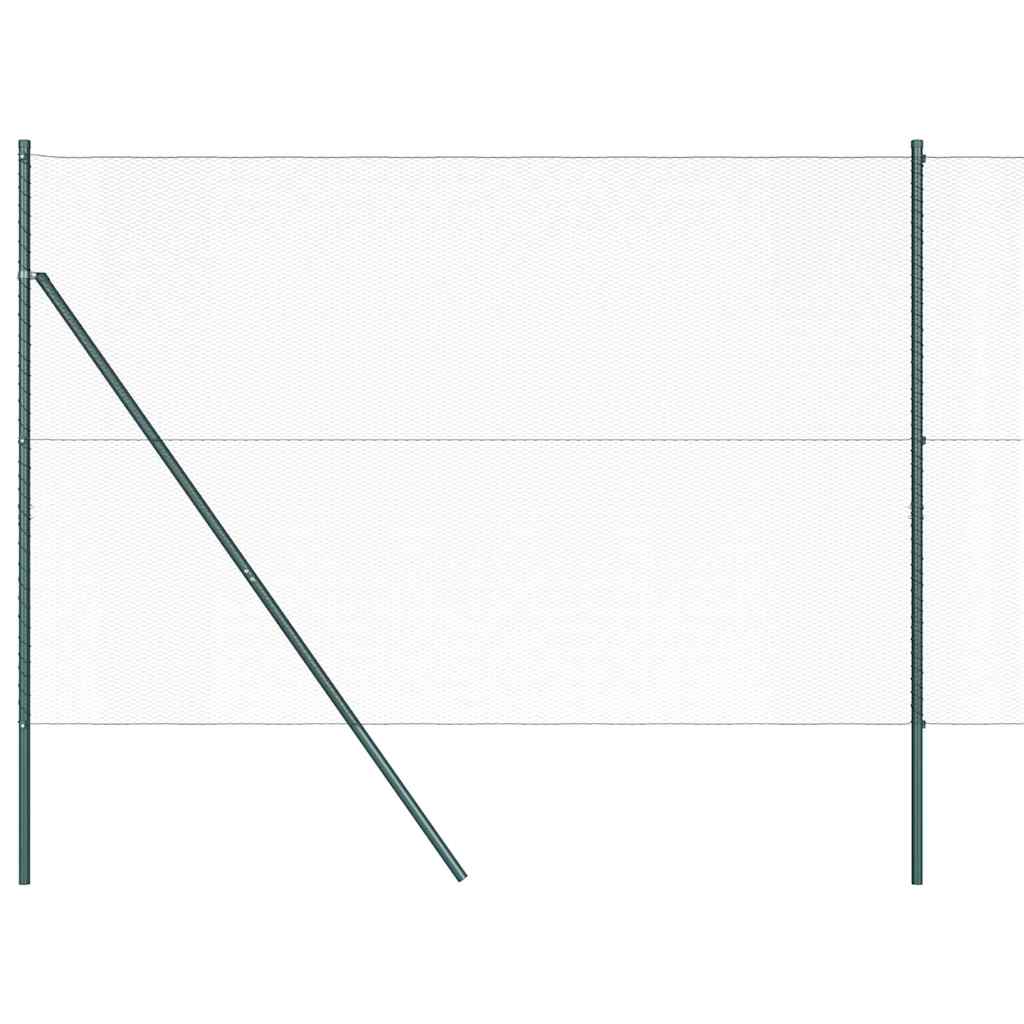 Sekskantet gjerde grunstift 25 x 1,5 m PVC-belagt stål Grønn