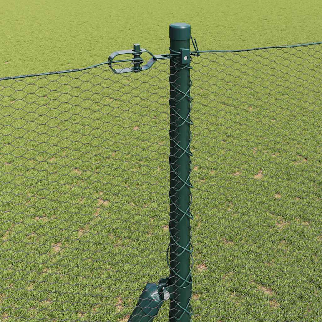 Utendørs sekskantet gjerde-fest 50 x 1,5 m PVC-belagt stål Mesh