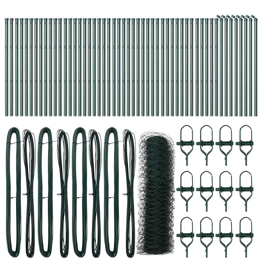 Gjerdepåle grønn 100 x 60 cm (36 mm nett) Stål og PVC