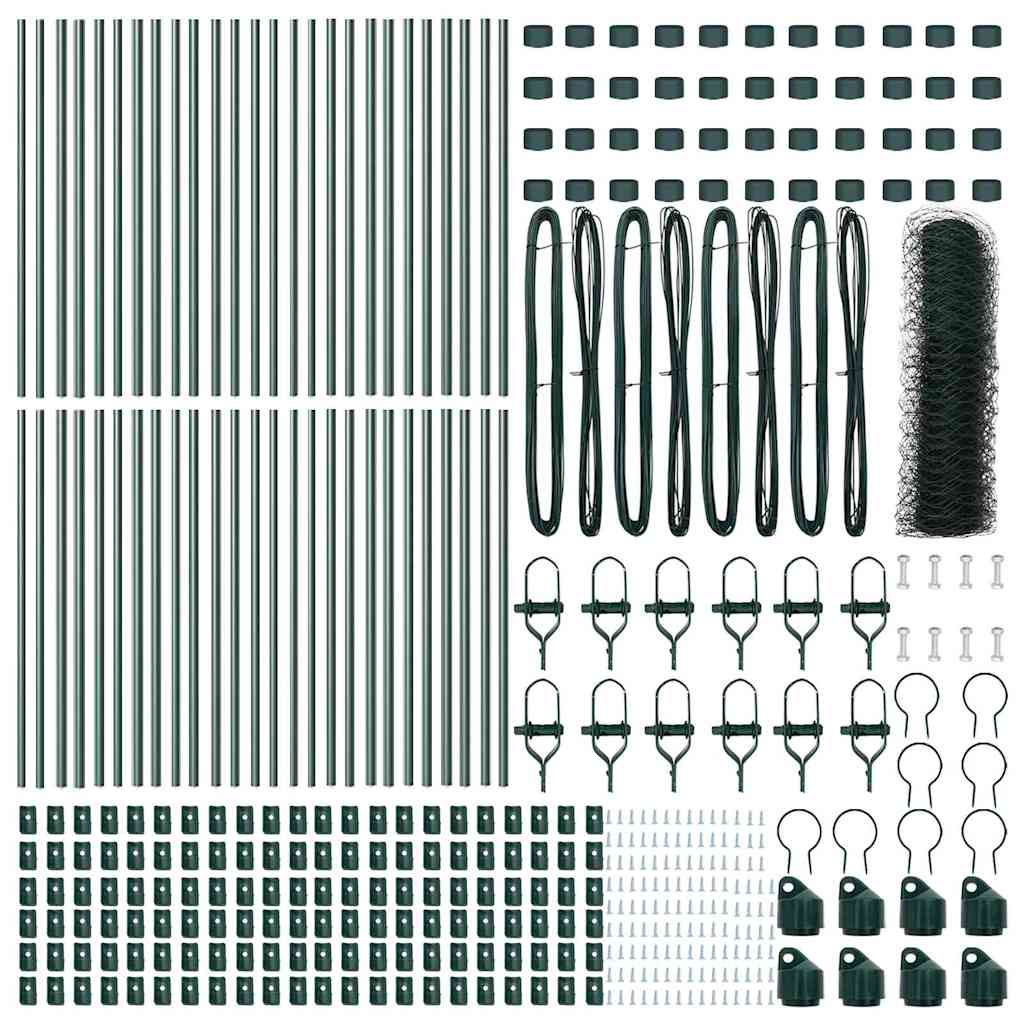 Gjerdepåle grønn 100 x 60 cm (36 mm nett) Stål og PVC