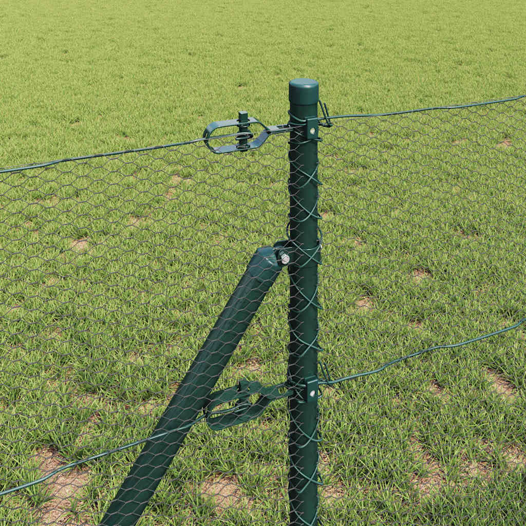 Utendørs sekskantet gjerde-fest 100 x 0,8 m PVC-belagt stål