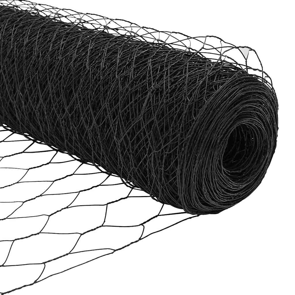 Gjerdepåle Grå 10 x 0,8 m (36 mm mesh) Stål og PVC vidaXL
