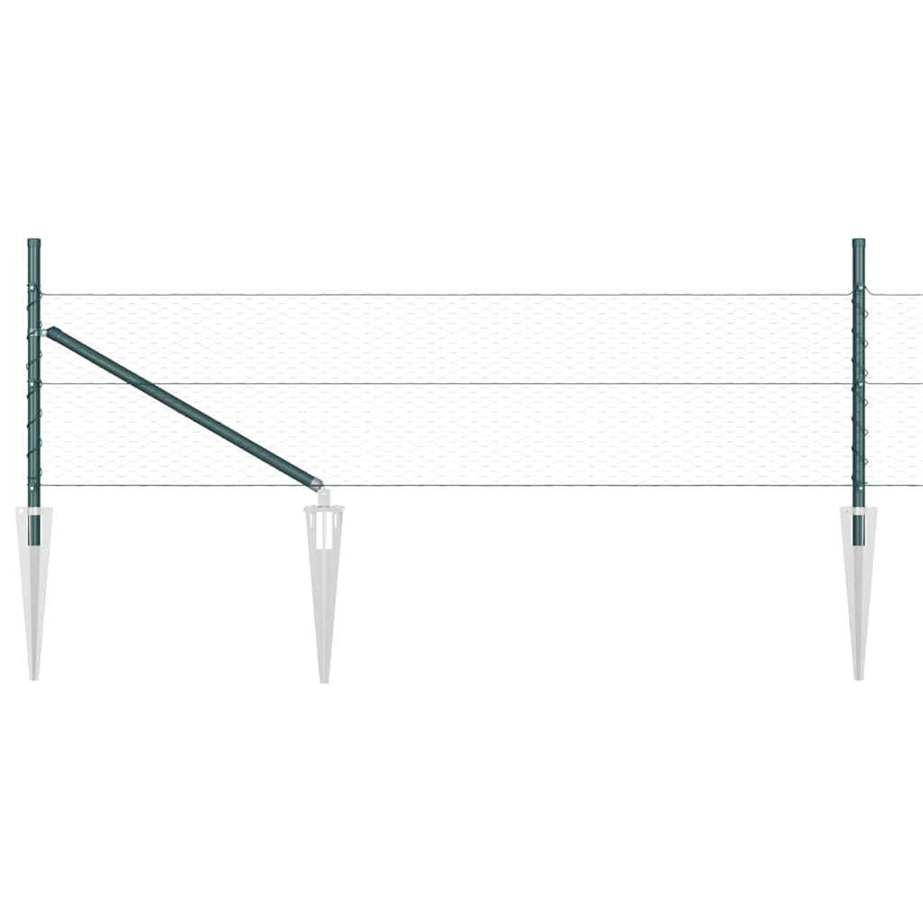 Svweiende trådgjerde med spisser 10 x 0,5 m (B x H)