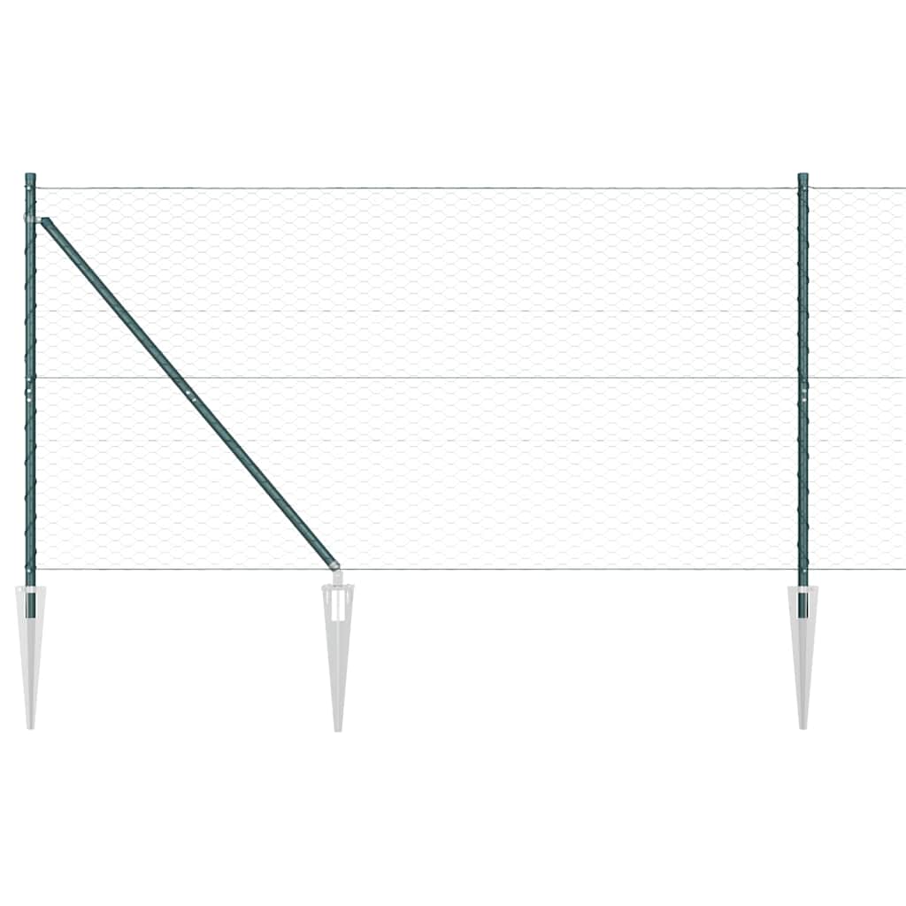 Svweiende trådgjerde med spisser 10 x 1,4 m (B x H)