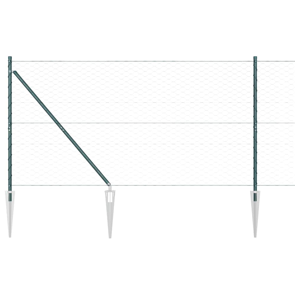 Svweiende trådgjerde med spisser 10 x 1,4 m (B x H)