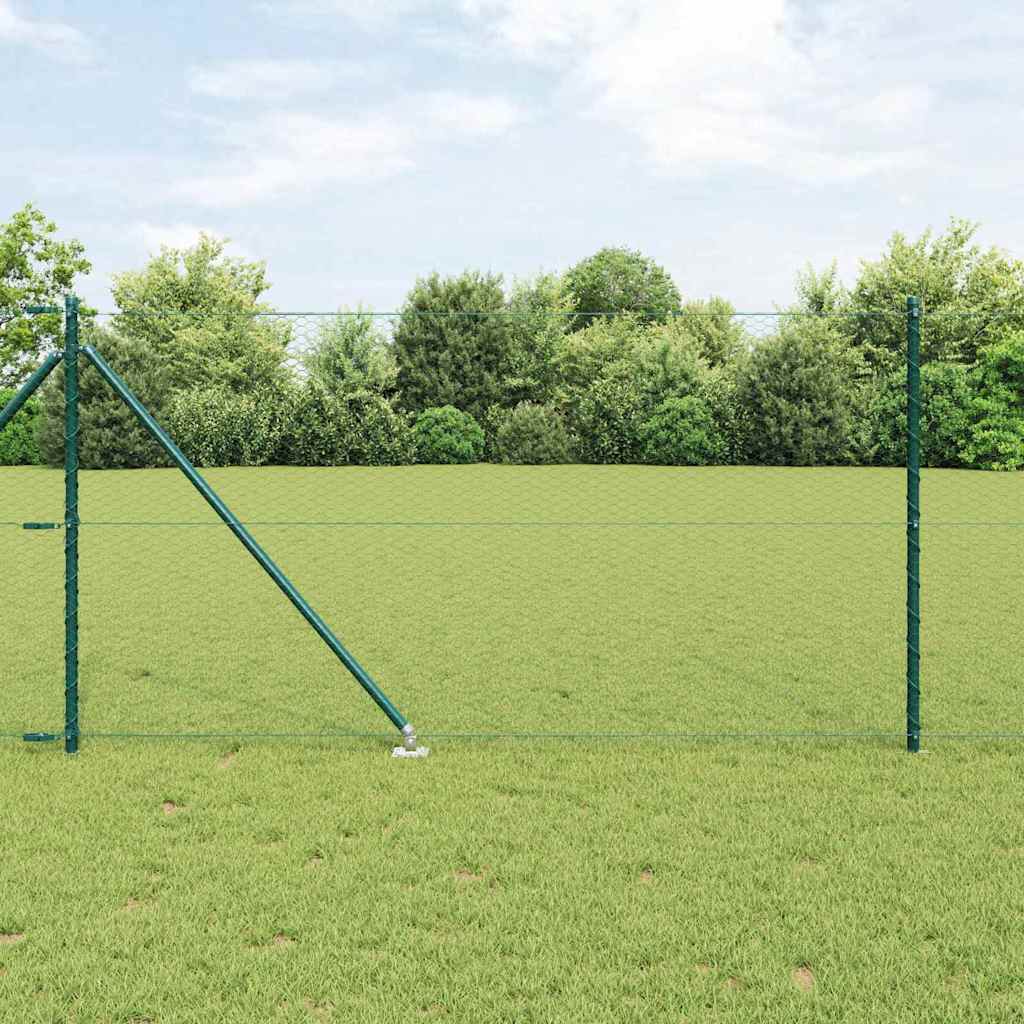 Svweiende trådgjerde med spisser 25 x 1 m (B x H)