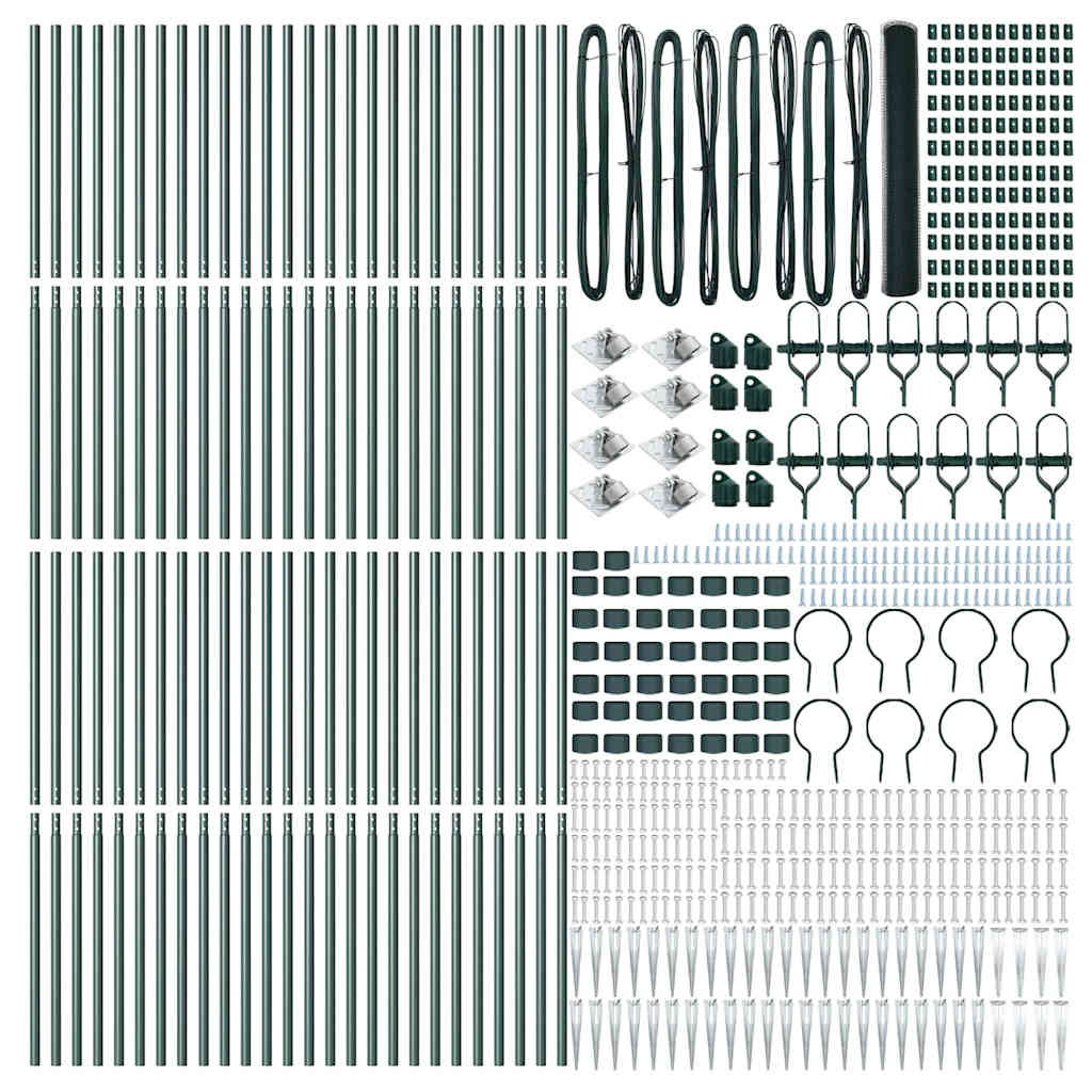 Svweiende trådgjerde med spisser 100 x 1,4 m (B x H)