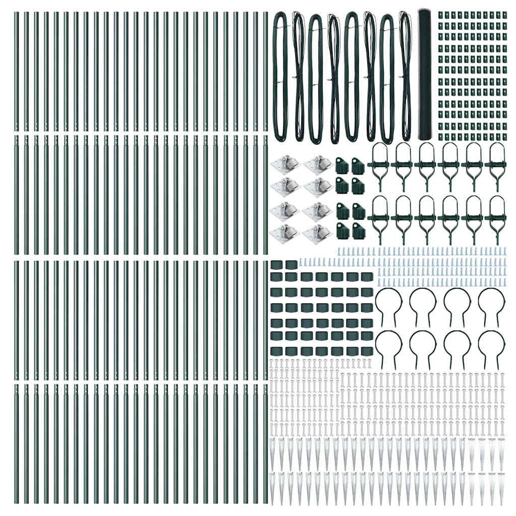 Svweiende trådgjerde med spisser 100 x 1,5 m (B x H)