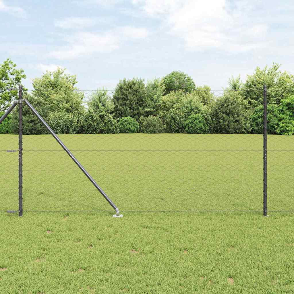 Svweiende trådgjerde med spisser 25 x 1,4 m (B x H)