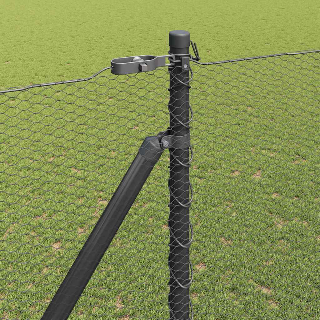 Svweiende trådgjerde med spisser 25 x 1,6 m (B x H)