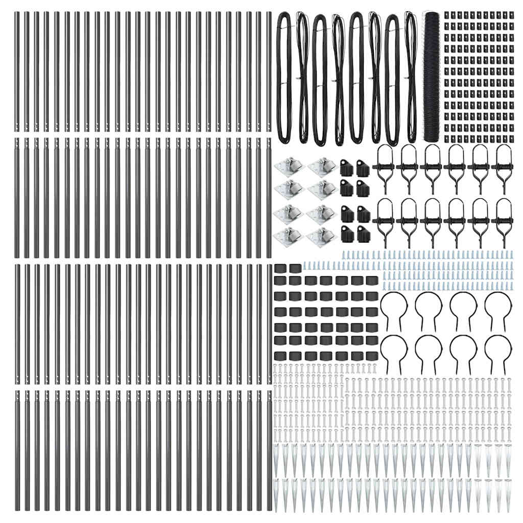Svweiende trådgjerde med spisser 100 x 1,2 m (B x H)