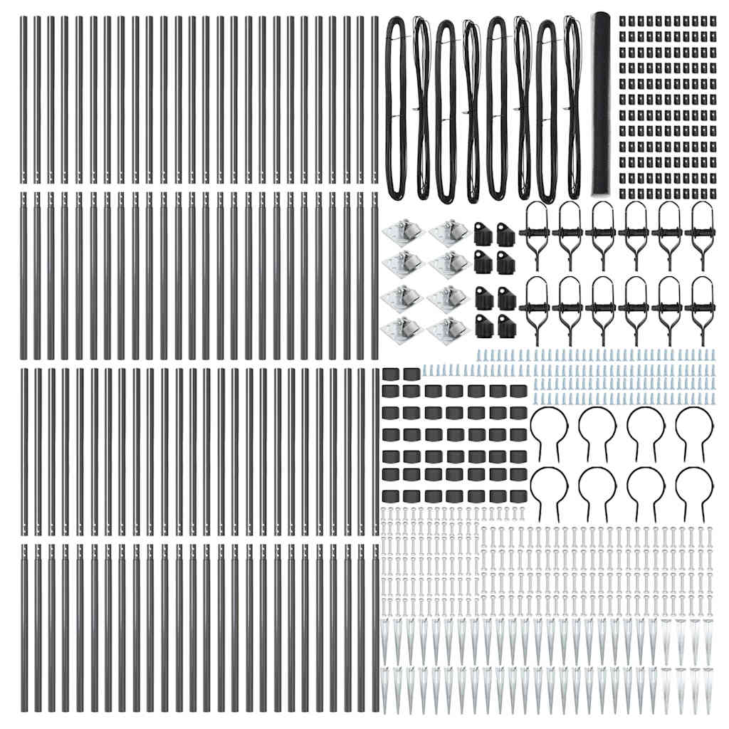 Svweiende trådgjerde med spisser 100 x 1,6 m (B x H)