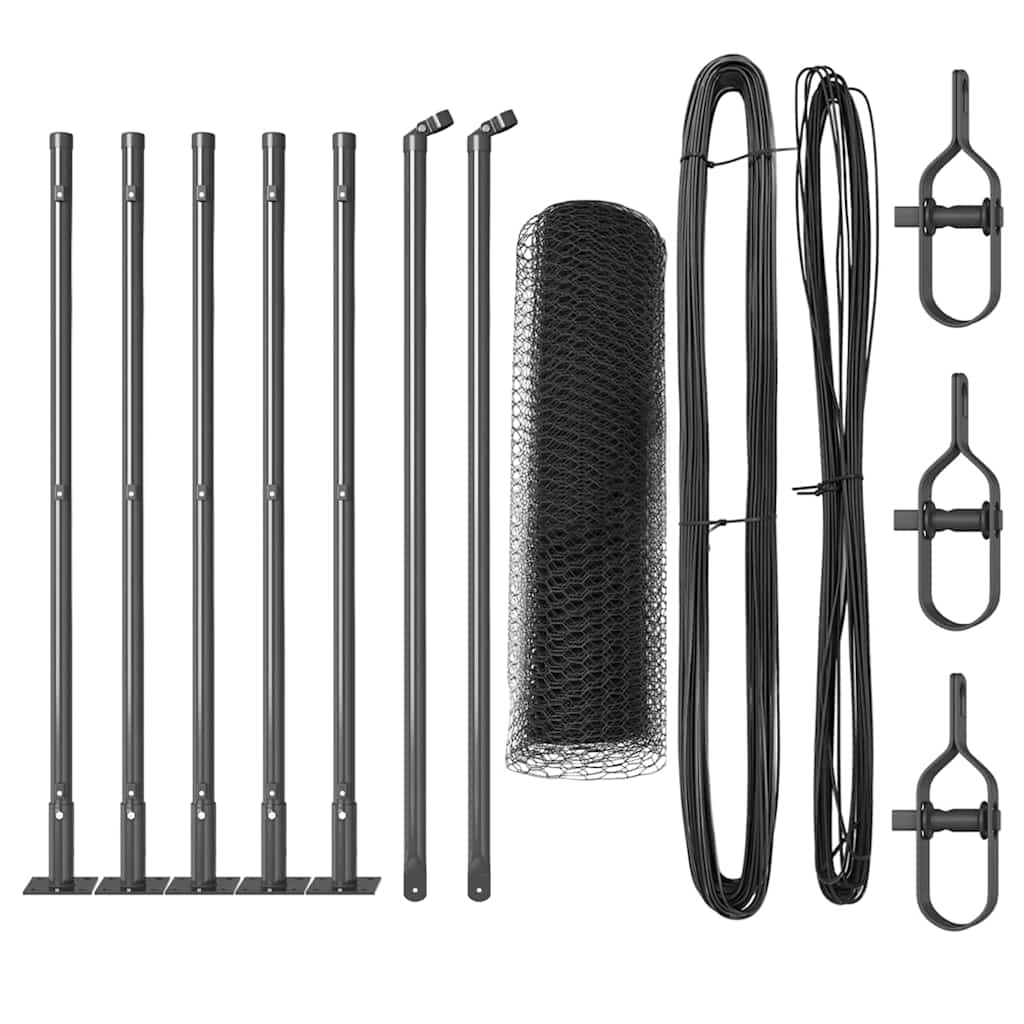Sveistgjerde med Betongbase 10 x 0,6 m (B x H) PVC-belagt stål