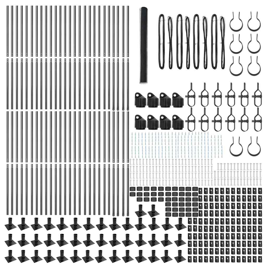 Sveistgjerde med Betongbase 100 x 1,6 m (B x H) PVC-belagt stål