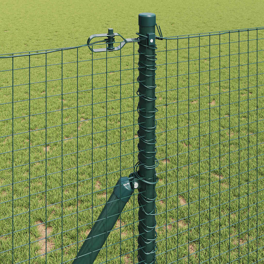 Sveiset trådgjerde for bakken 10 x 1 m PVC-belagt stål Grønn