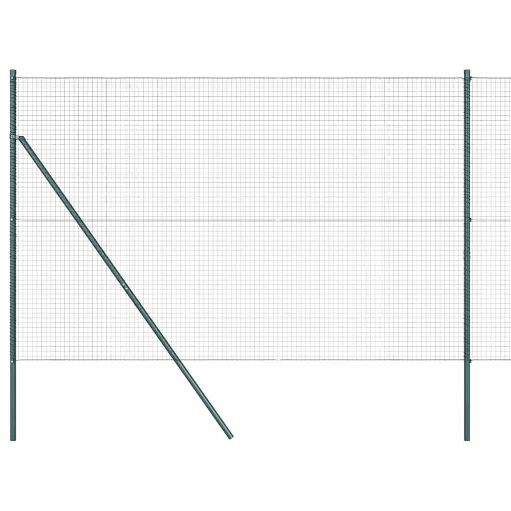 Sveiset trådgjerde for bakken 25 x 1,5 m PVC-belagt stål Grønn