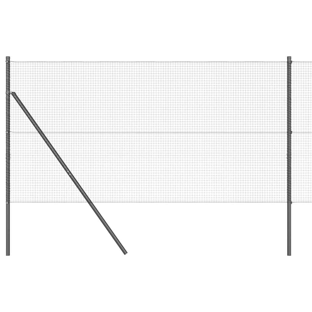 Sveiset trådgjerde for bakken 10 x 1 m PVC-belagt stål Grå Mesh