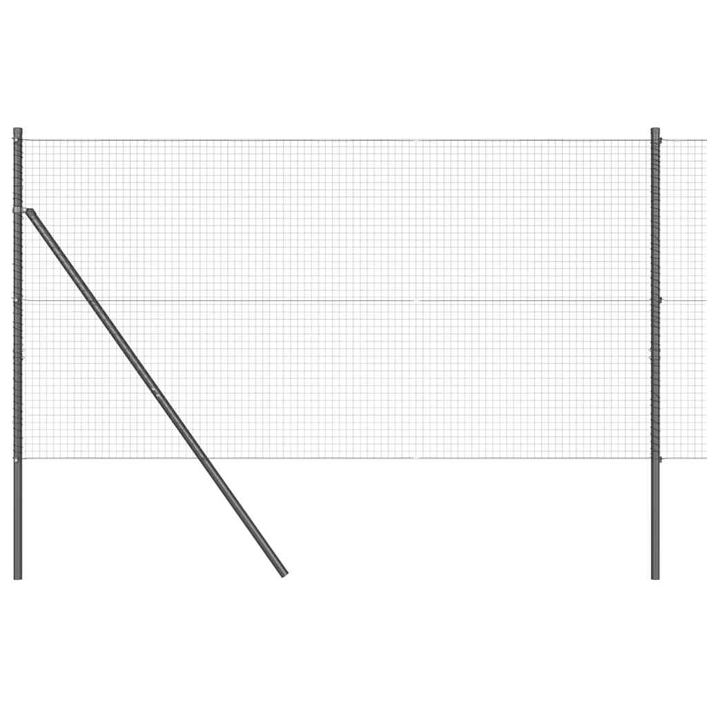 Sveiset trådgjerde for bakken 25 x 1 m PVC-belagt stål Grå Mesh