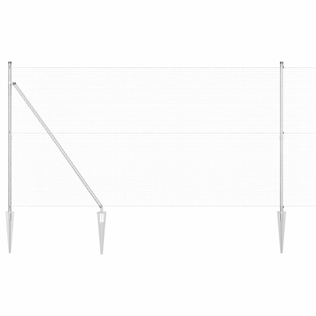 Svweiende trådgjerde med spisser 10 x 1,5 m Galvanisert stål