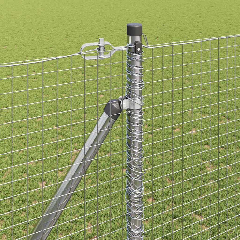 Svweiende trådgjerde med spisser 10 x 1,5 m Galvanisert stål