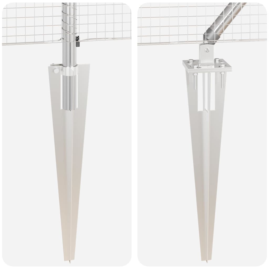 Svweiende trådgjerde med spisser 25 x 1,2 m Galvanisert stål