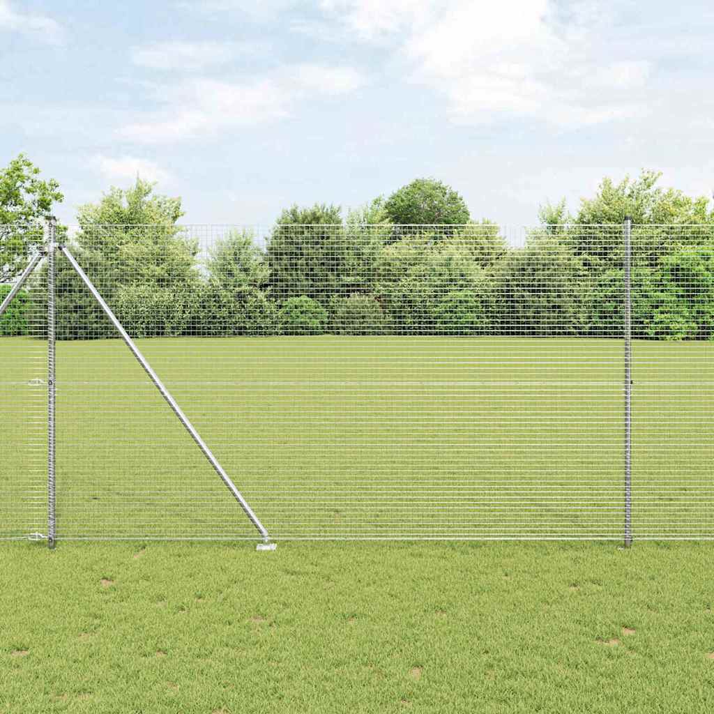 Svweiende trådgjerde med spisser 50 x 1,5 m Galvanisert stål