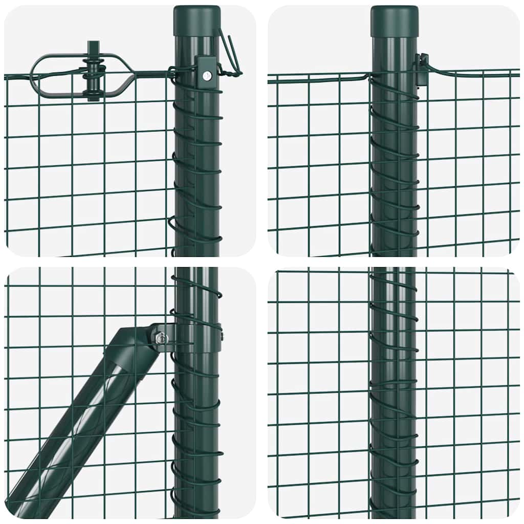 Svweiende trådgjerde med spisser 10 x 0,6 m PVC-belagt stål