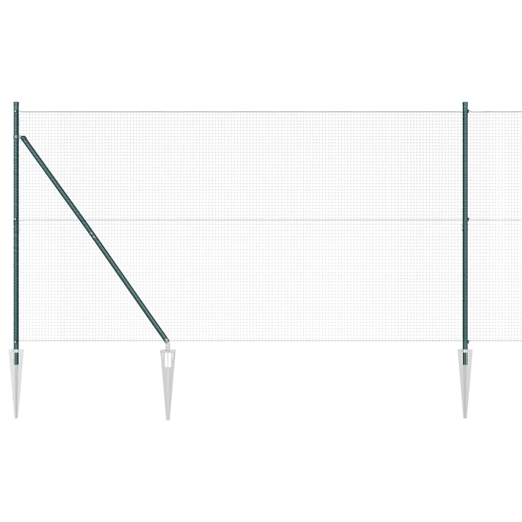 Svweiende trådgjerde med spisser 25 x 1,4 m (B x H)