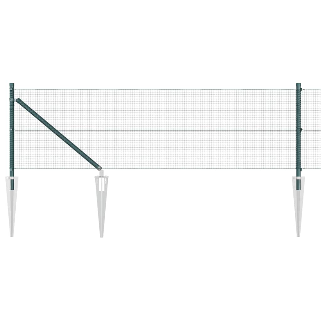Svweiende trådgjerde med spisser 100 x 0,8 m (B x H)