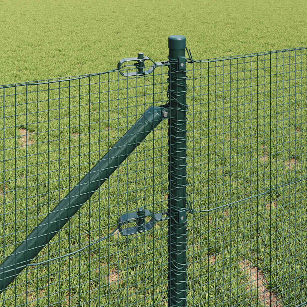 Spike-Installert Sveist Nettgjerde Stål og PVC Grønn Mesh