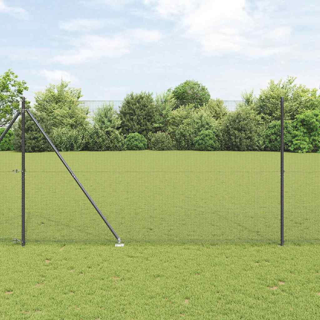 Svweiende trådgjerde med spisser 25 x 1,6 m (B x H)