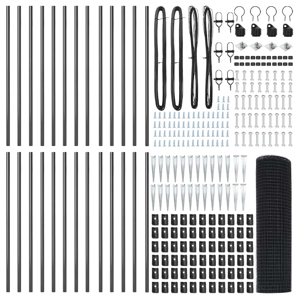Svweiende trådgjerde med spisser 50 x 0,4 m (B x H)