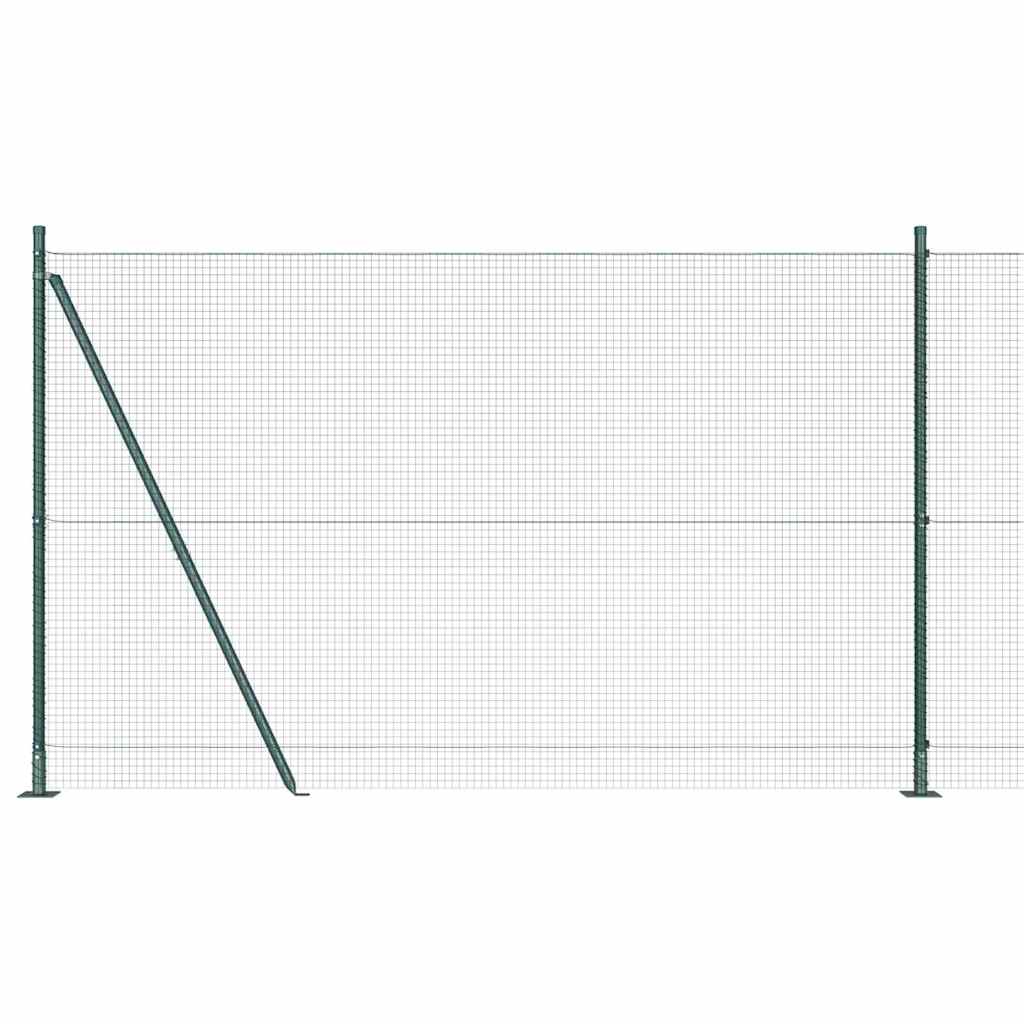 Sveistgjerde med Betongbase 25 x 1,5 m PVC-belagt stål Grønn