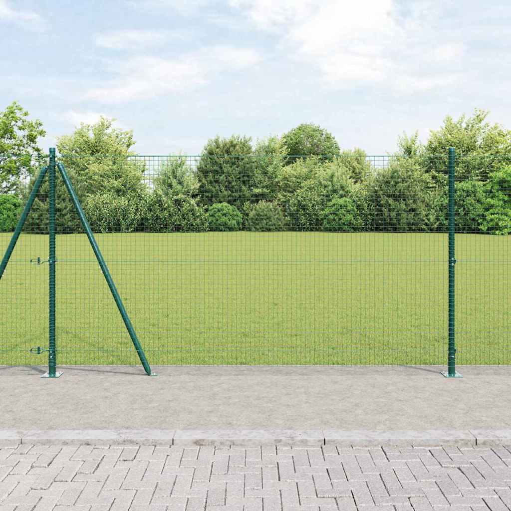 Sveistgjerde med Betongbase 50 x 1,2 m PVC-belagt stål Grønn