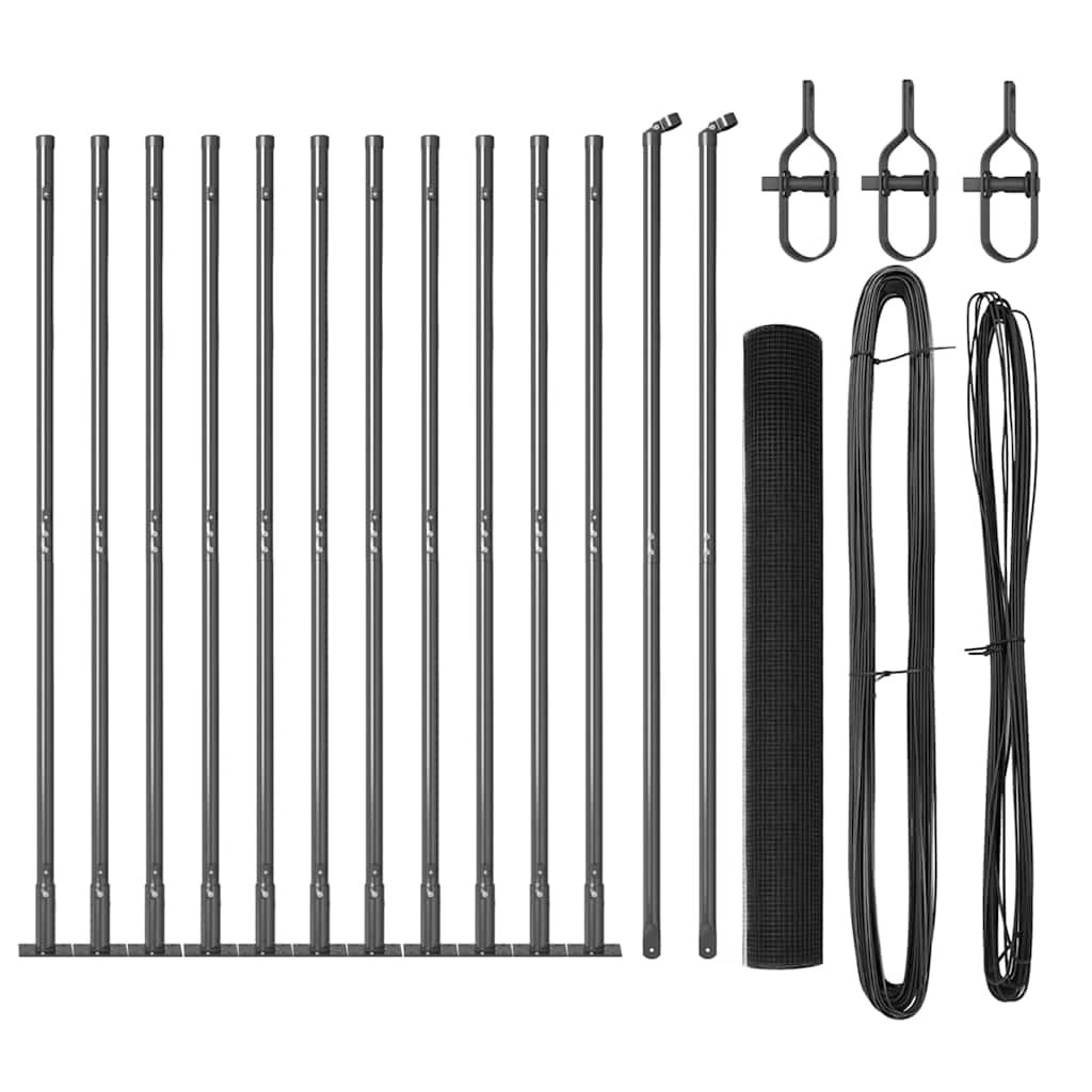 Sveistgjerde med Betongbase 25 x 0,8 m (B x H) PVC-belagt stål