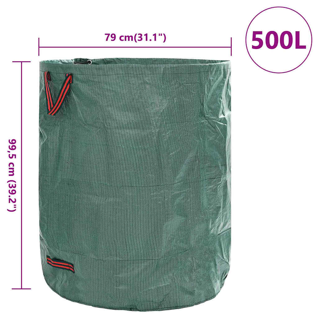 Hage søppelposer 12 pcs grønn 79 x 79 x 99,5 cm Polypropen