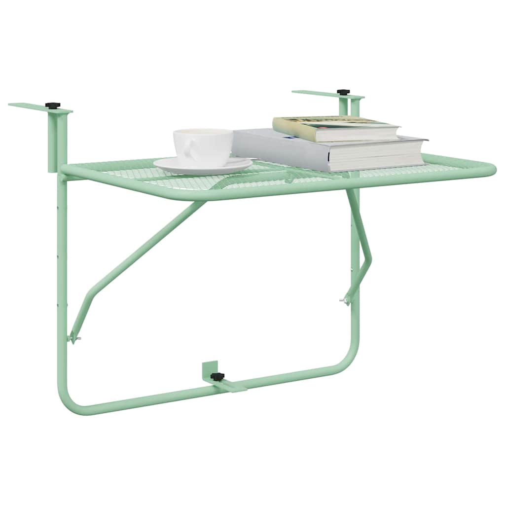 Hengende balkongbord Mintgrønn 60 x 39 x 65 cm Stål