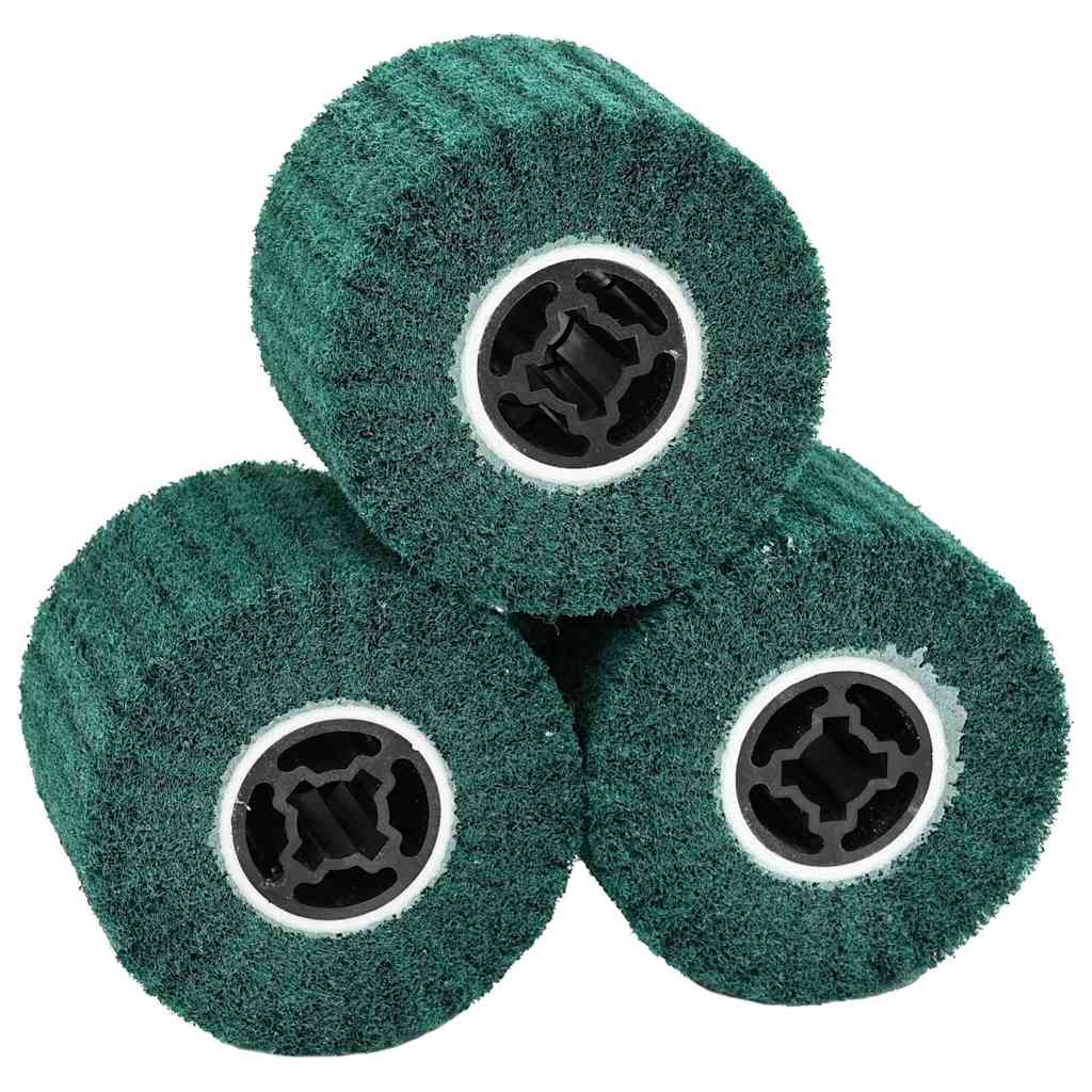 Slipe ruller 3 pcs grønn 12 x 12 x 10 cm Syntetisk fiber