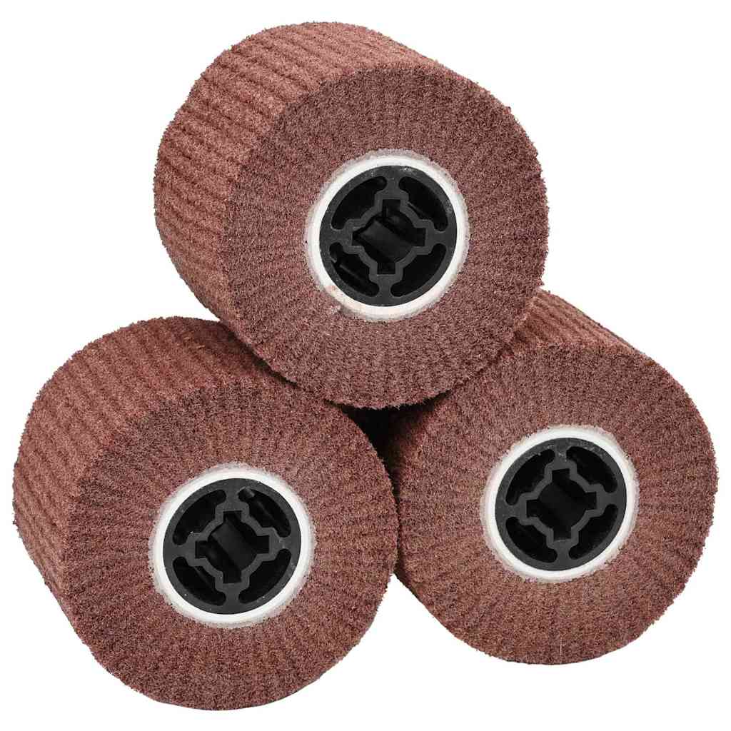 Slipe ruller 3 pcs Brun 12 x 12 x 10 cm Syntetisk fiber